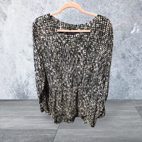 Lane Bryant Tops - Lane Bryant Black and White Patterned Blouse